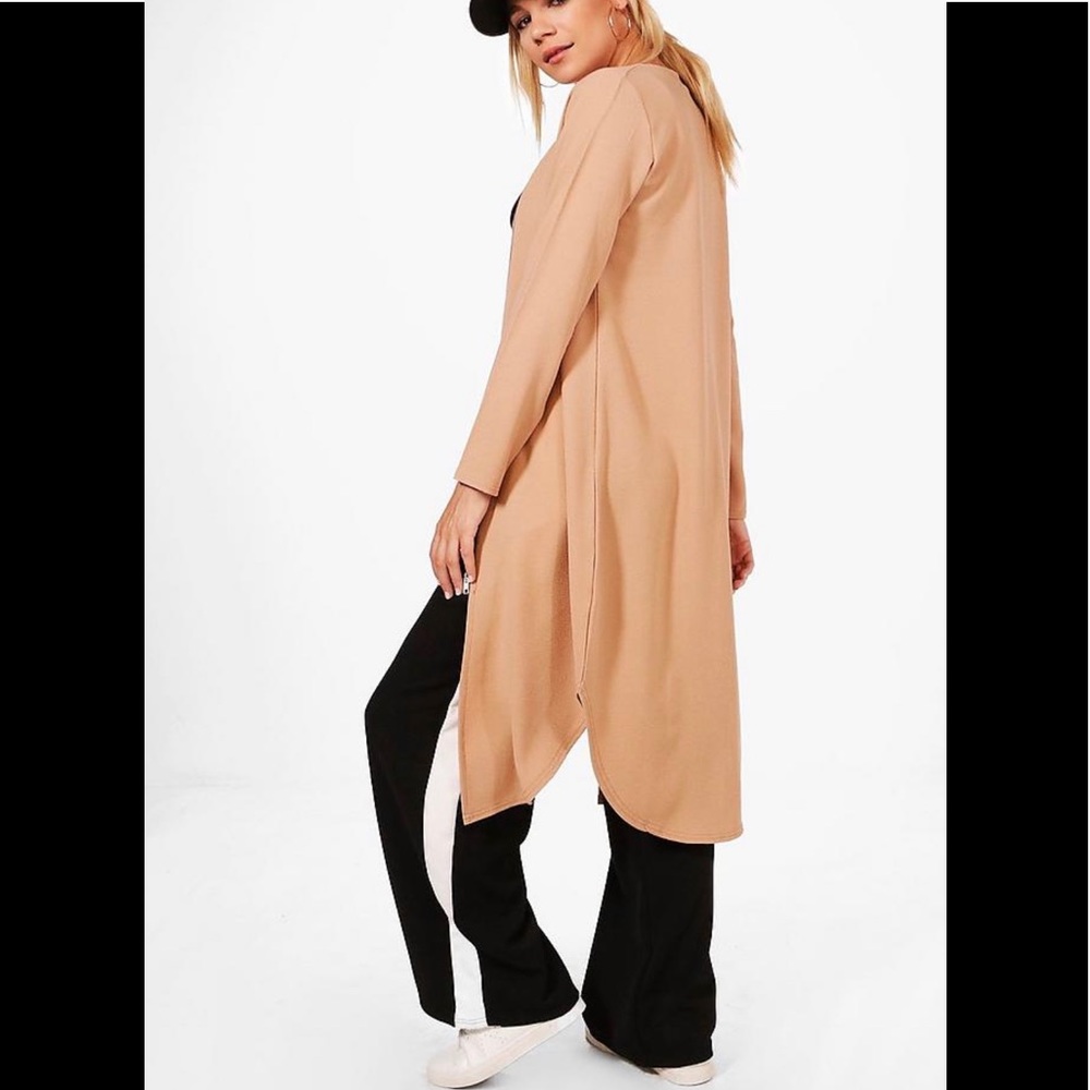 Lightweight longline bomber jacket.. color: Camel